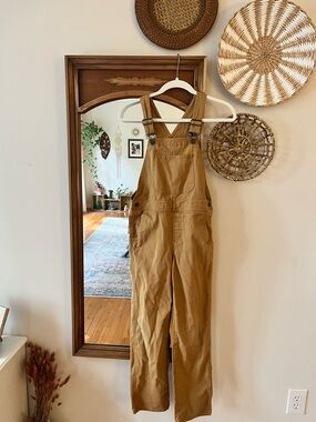 L.L. Bean Tan Kids Canvas Overalls